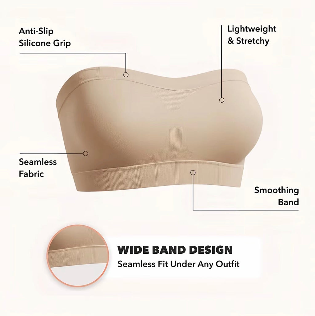 Honeylyn seamless strapless bandeau bra technology 