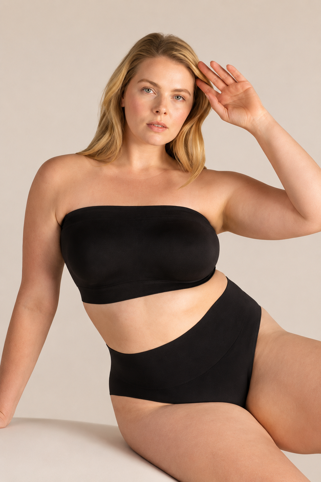 Bandeau bra wireless black | Honeylyn