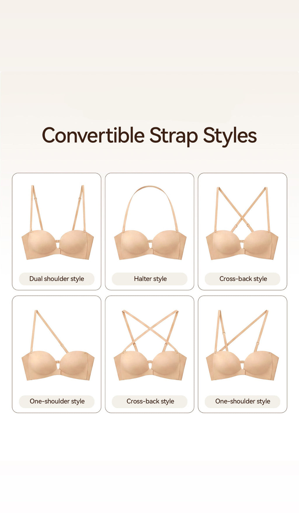 Strapless Front Closure Non-Slip Bra | Honeylyn