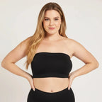 Truekind Women's Convertible Strapless Bandeau Bra Wireless Black | Honeylyn