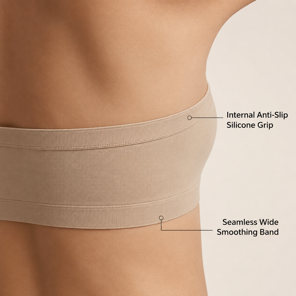 Honeylyn seamless bandeau bra smoothing and design